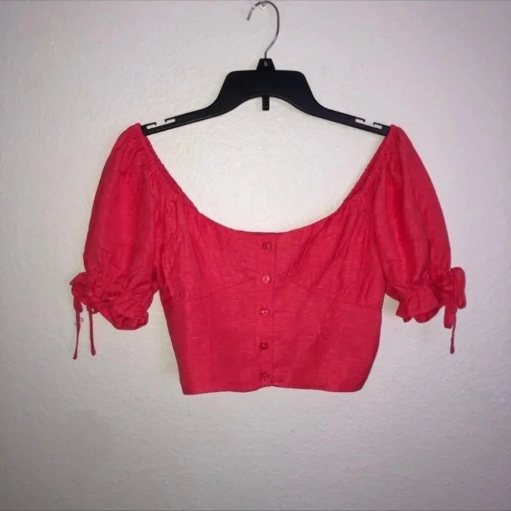 Red Crop Top - Picture 2 of 4